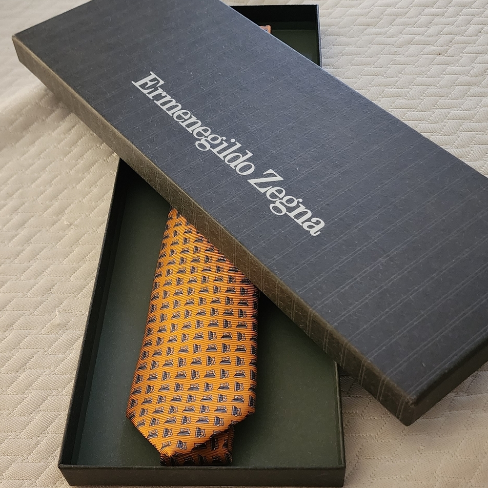 Ermenegildo Zegna Orange Tie